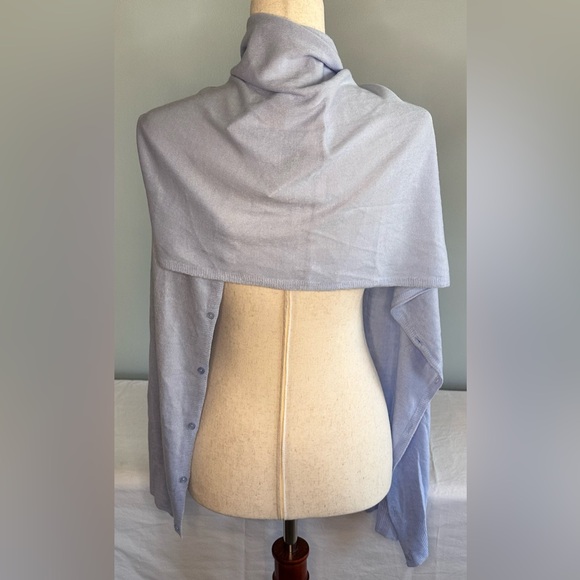 Convertible Light Blue Wrap by Noelle: Shawl Vest Poncho Scarf - Picture 1 of 10